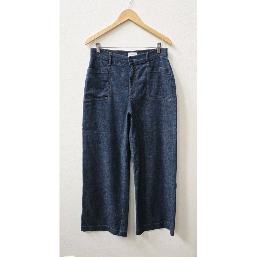 Evereve High Rise Wide Leg Hemp Blend Pants Boho Lightweight Women's Size 30